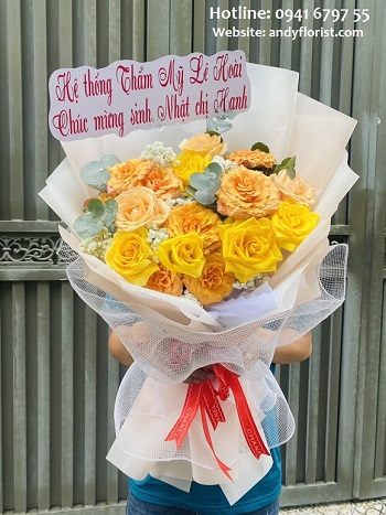 ADF200 - Bó Hoa Màu Vàng