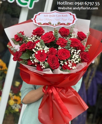 ADF207 - Bó Hồng Đỏ Cao Cấp
