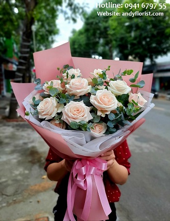 ADF248 - Hoa Hồng Kem