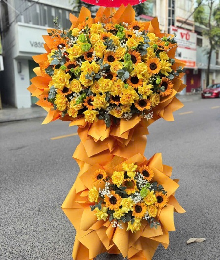 Kệ Hoa Khai Trương - Chúc Mừng - K1017