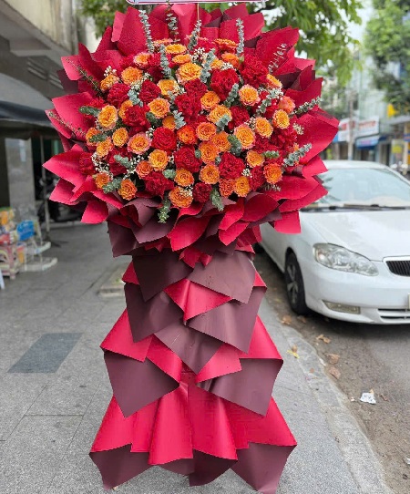 Kệ Hoa Khai Trương - Chúc Mừng - K1022