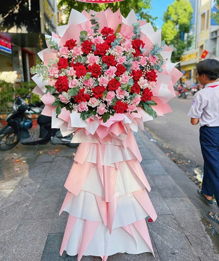 Kệ Hoa Khai Trương - Chúc Mừng - K1032