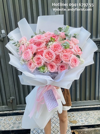 ADF287 - Bó Hoa Sắc Hồng