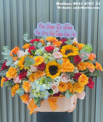 ADF904 - Lẵng Hoa Tươi Rực Rỡ