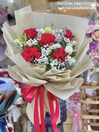 ADF1006 - Bó Hồng Bẻ Cánh