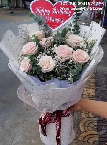 ADF1126 - Bó Hồng Nhỏ Xinh