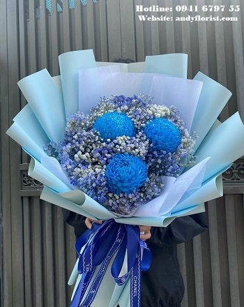 ADF1165 - Bó Hoa Màu Xanh