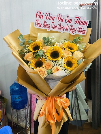 ADF1811 - Hướng Dương Mix Hồng