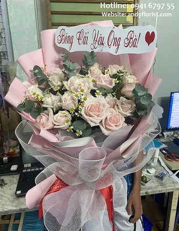 ADF2316 - Hoa Hồng Kem Dâu