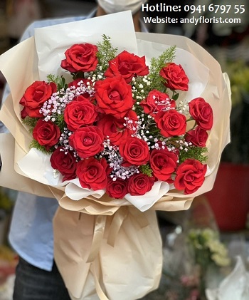 ADF2321 - Bó Hồng Đà Lạt