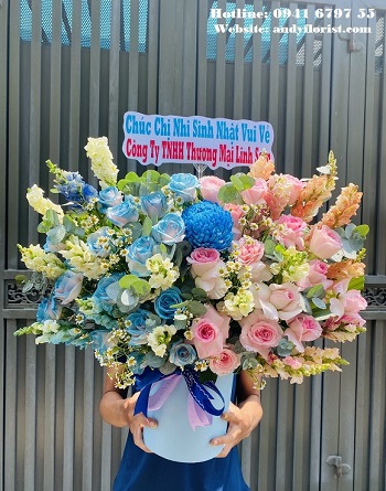 ADF2324 - Lãng Hoa Xanh Hồng