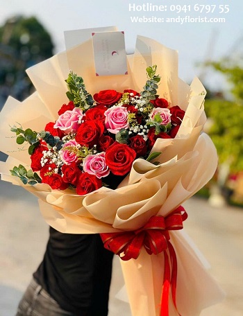 ADF2537 - Bó Hoa Hồng Đỏ