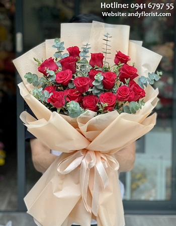 ADF2957 - Bó Hồng Nồng Nàn