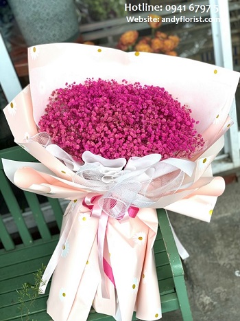 ADF3039 - Bó Bi Hồng Sẫm
