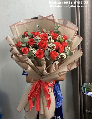 ADF3758 - Bó Hoa Hồng Ớt